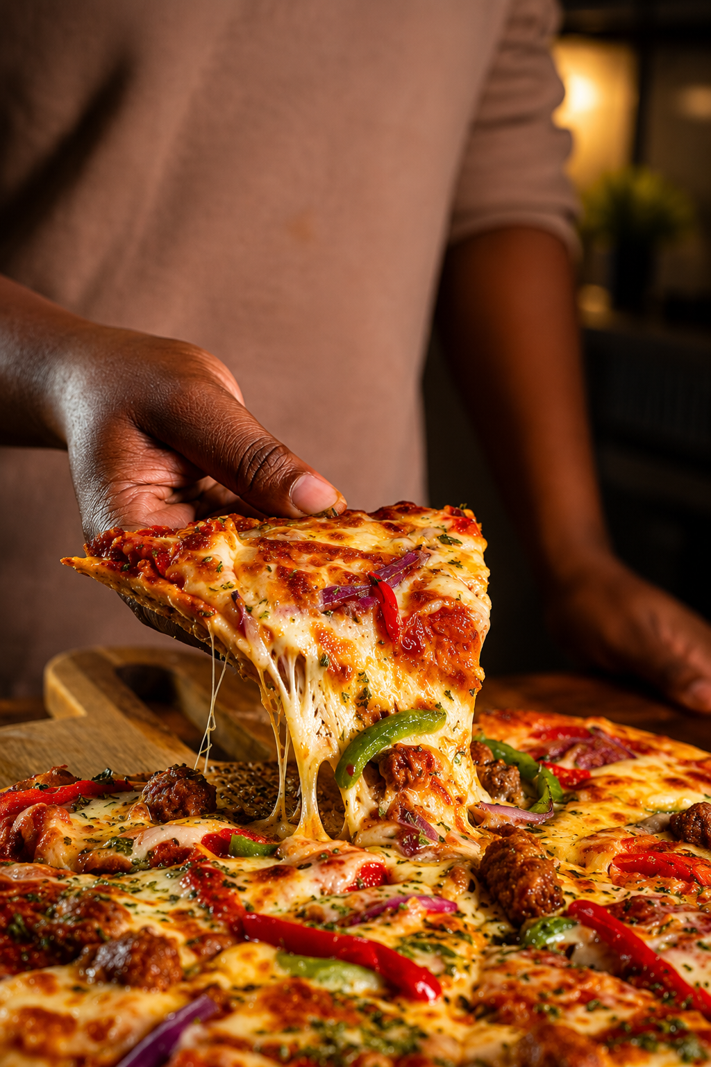 Handcrafted pizza at Eden Rooftop